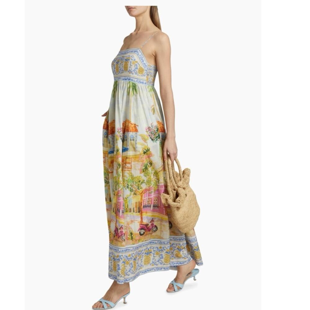 Farm Rio Pineapple Print Maxi Dress